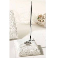 Vintage Lace Jeweled Guest Book Pen