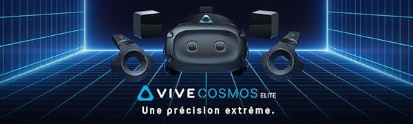 HTC VIVE Cosmos Elite Casque de Réalite virtuelle compatible Steam VR Bleu