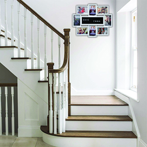 ARPAN ART 18 x 35 cm (7 x 14-Inch) - Multiple Aperture Picture Frame for 3 Photos 4 x 6-Inch, WHITE