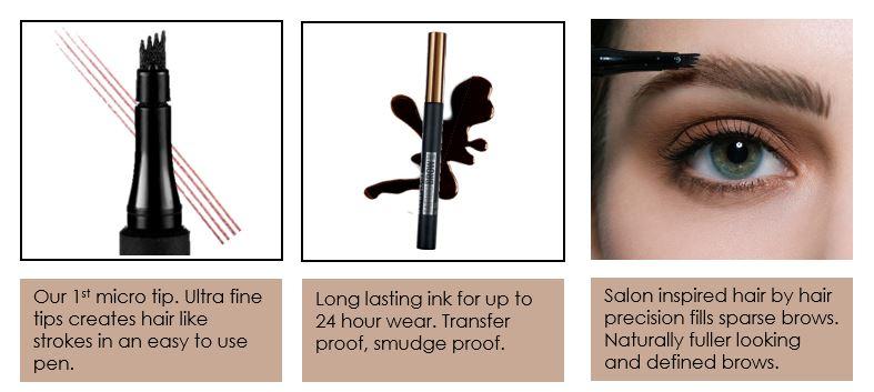 Maybelline Eyebrow, Tattoo Brow Micro Eyebrow Pen Tint Dark Brown ...