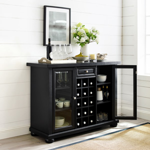 Amazon Com Crosley Furniture Alexandria Sliding Top Bar Cabinet