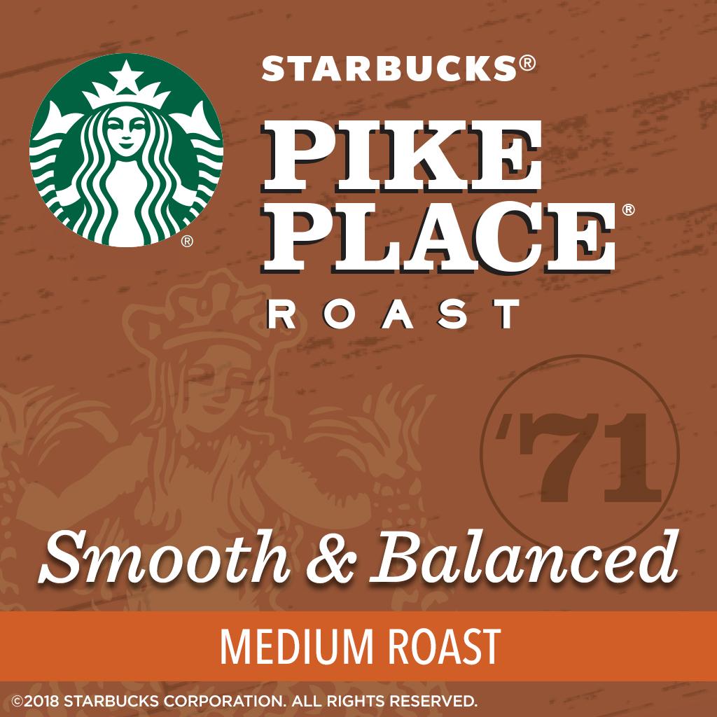 Starbucks Pike Place Roast Coffee, Whole Bean, 12Ounce Bags (Pack of 6) Amazon.ca Grocery