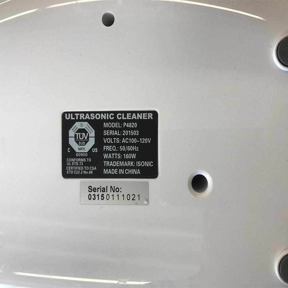 iSonic P4820WSB Commercial Ultrasonic Cleaner, 2.6Qt/2.5L