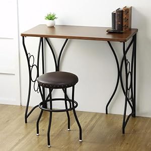 Amazon.co.jp: 岩附 デスク アンティーク 幅80×奥行40×高さ70.5cm 木製