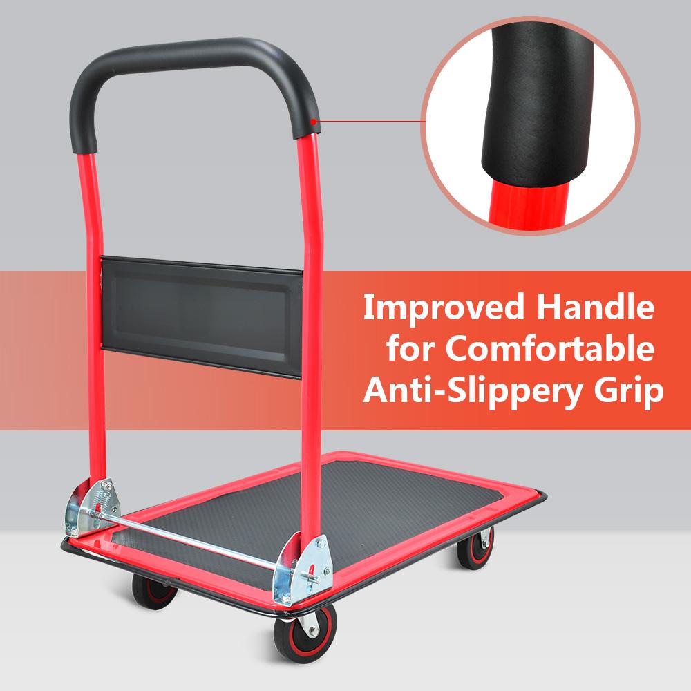 Push Cart Dolly by Wellmax Functional Moving Platform + Hand Truck