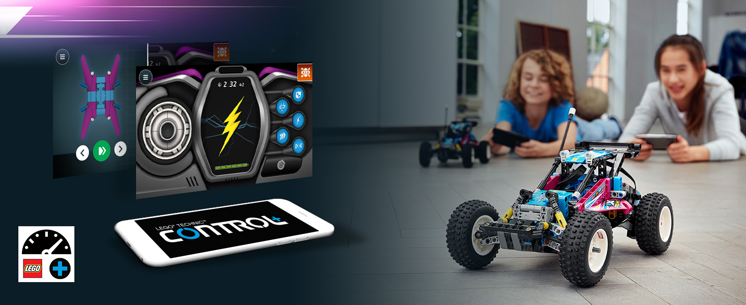 LEGO 42124 Technic OffRoad Buggy, Retro CONTROL+ App Remote Control