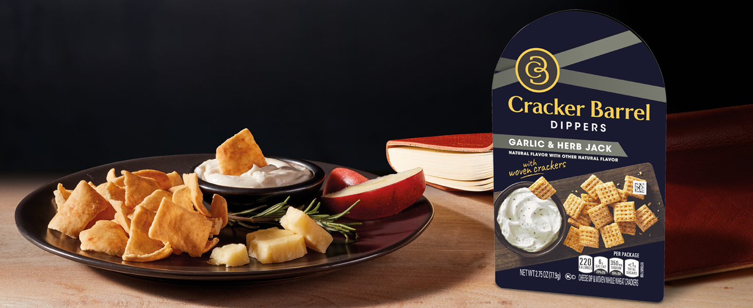 Cracker Barrel Dippers, Black Pepper Parmesan Cheese Dip