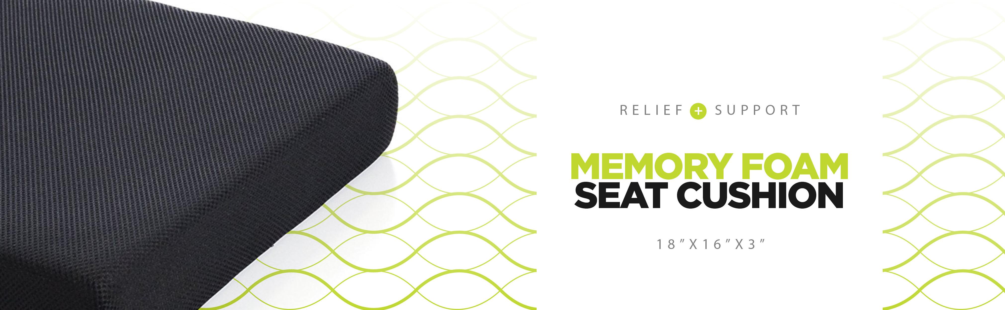 Milliard Memory Foam Seat Cushion, Chair Pad, 18 X 16 X 3