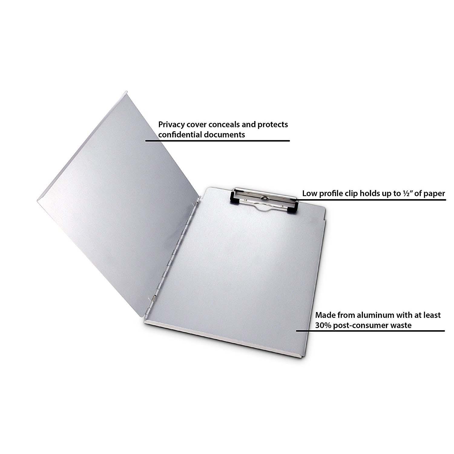 Saunders Recycled Aluminium Portfolio Clipboard with Privacy Cover