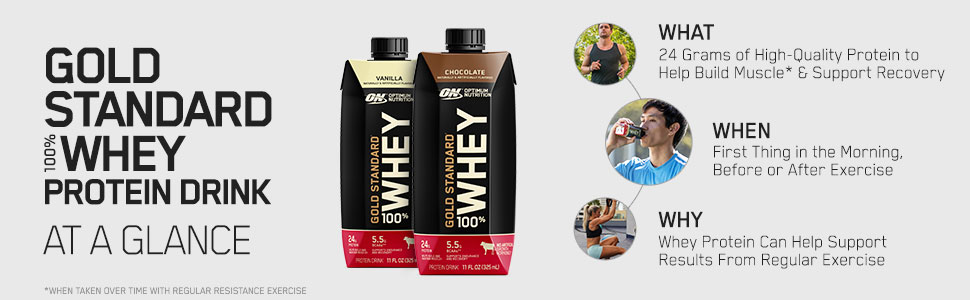 Optimum Nutrition, ON, GSW, RTD, Ready to Drink, Protein Shake, Protein Drink
