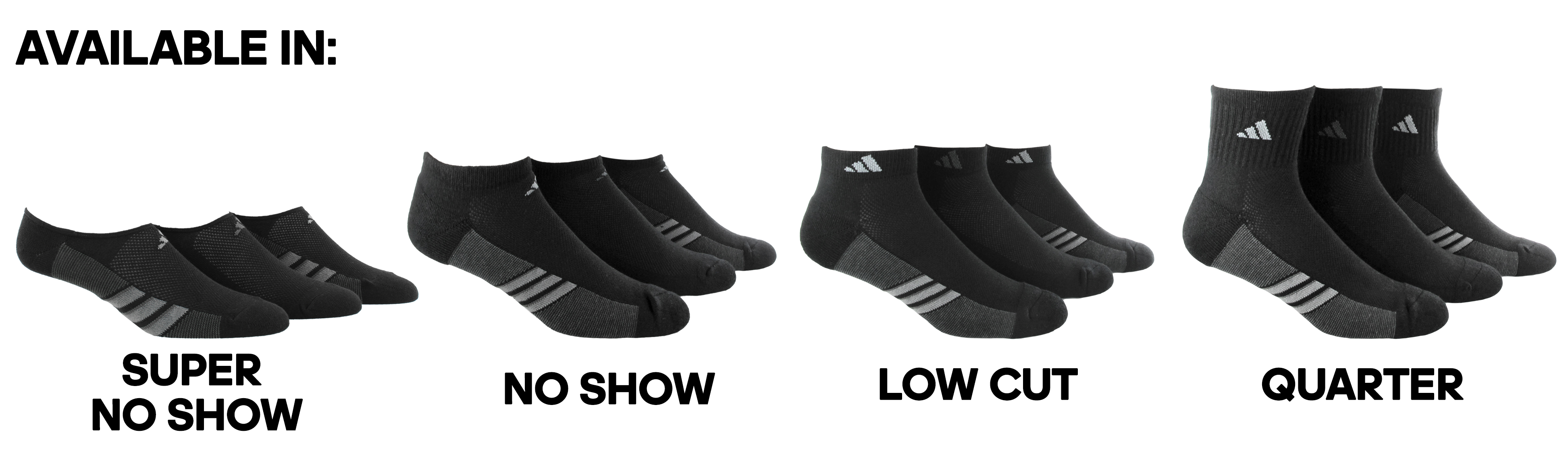 adidas Men's Superlite Super No Show Socks (3 Pack) Sports