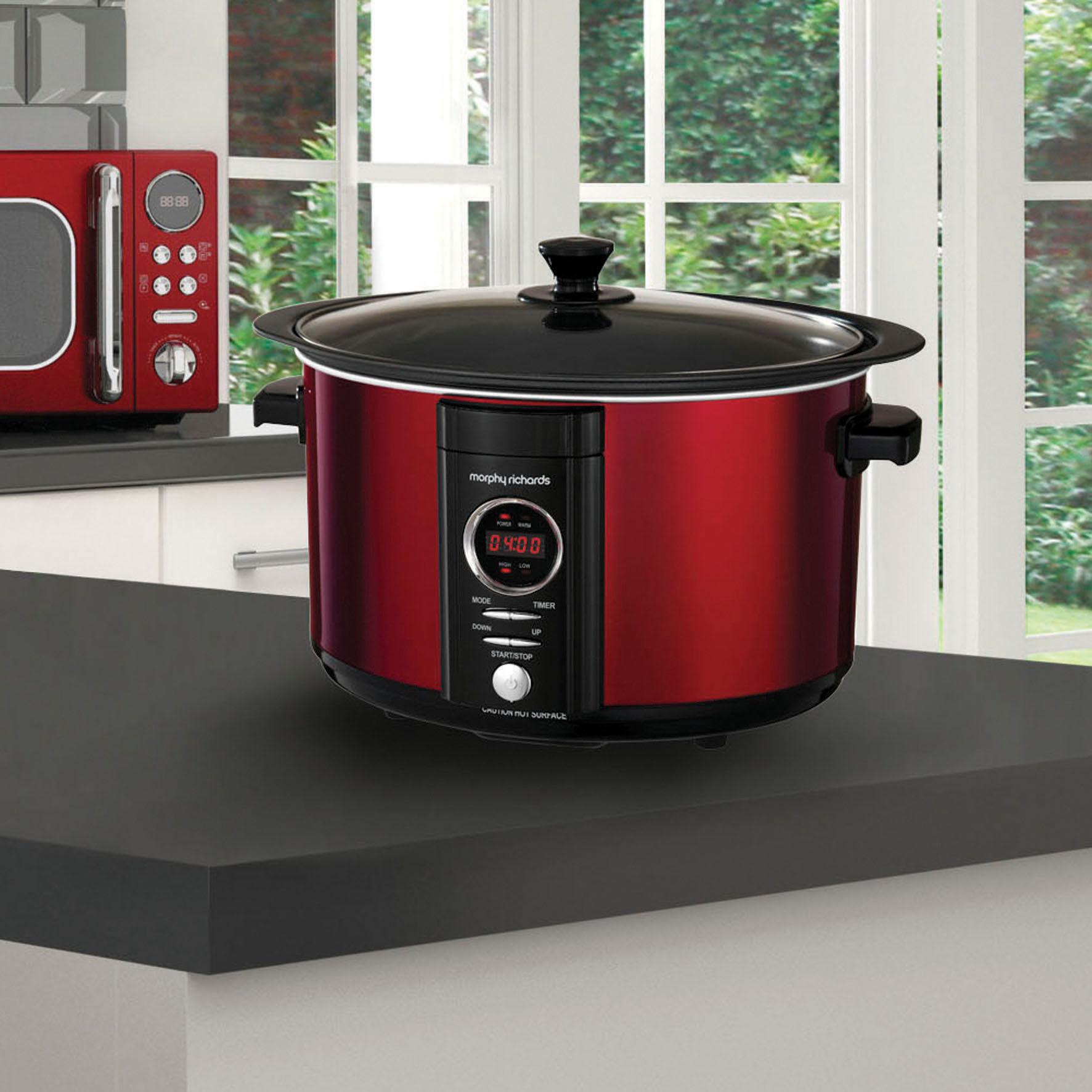 Morphy Richards Sear and Stew Digital Slow Cooker 6.5L 461012 Red