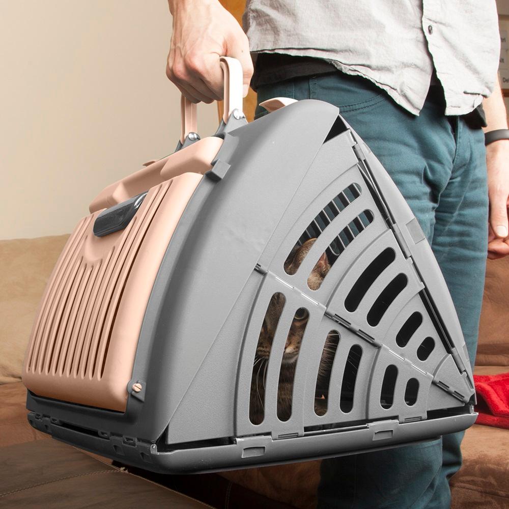 SportPet Designs Foldable Travel Cat Carrier Front Door