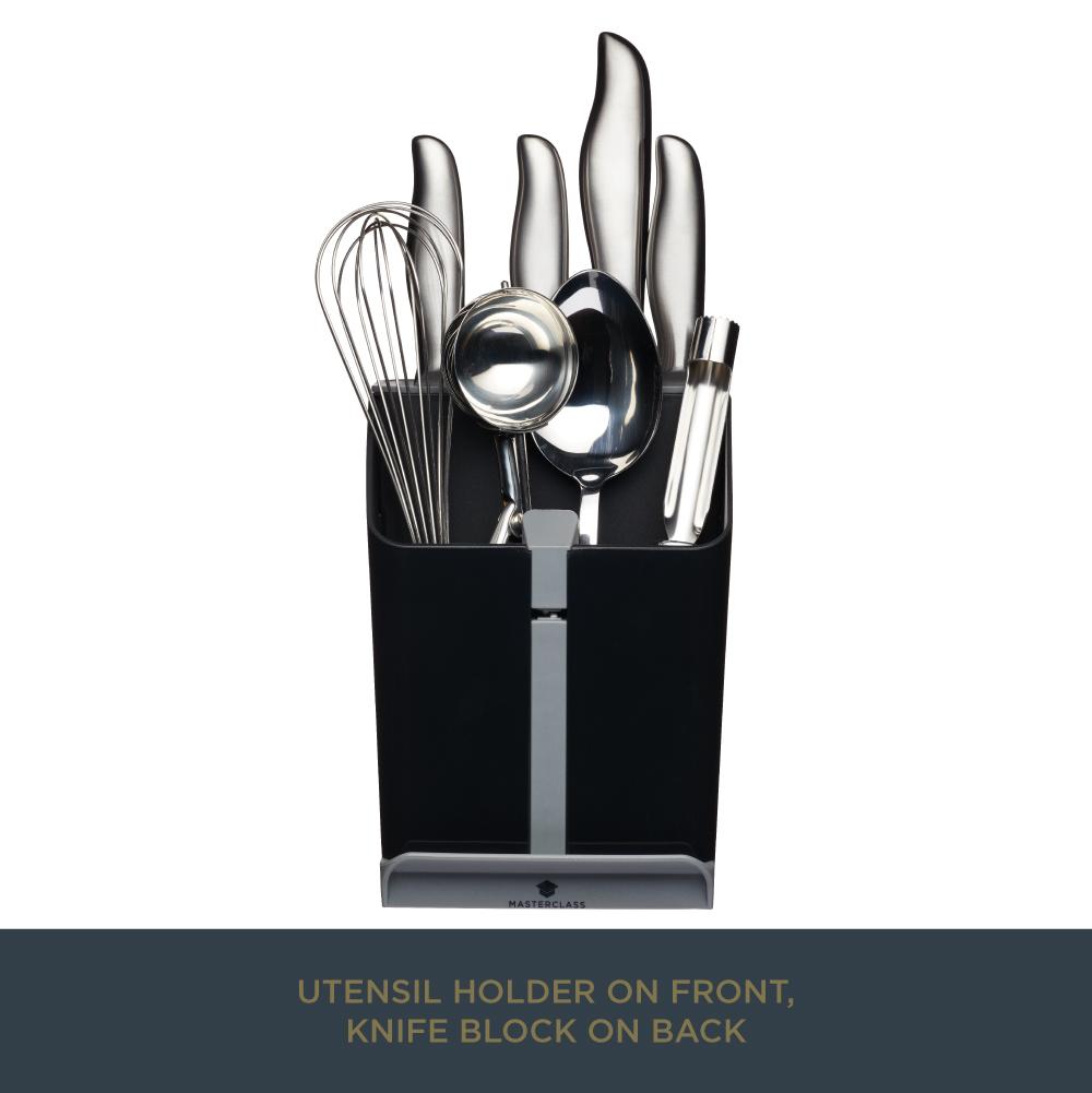 MasterClass Smart Space Allin1 Knife Block and Utensil Holder with