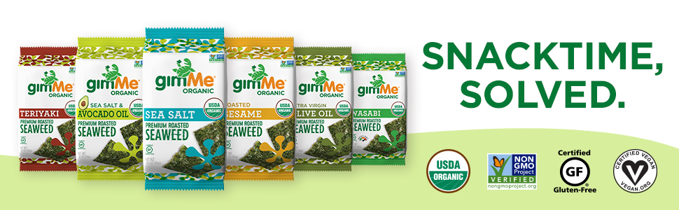 gimMe Roasted Seaweed Snacks - Sea Salt