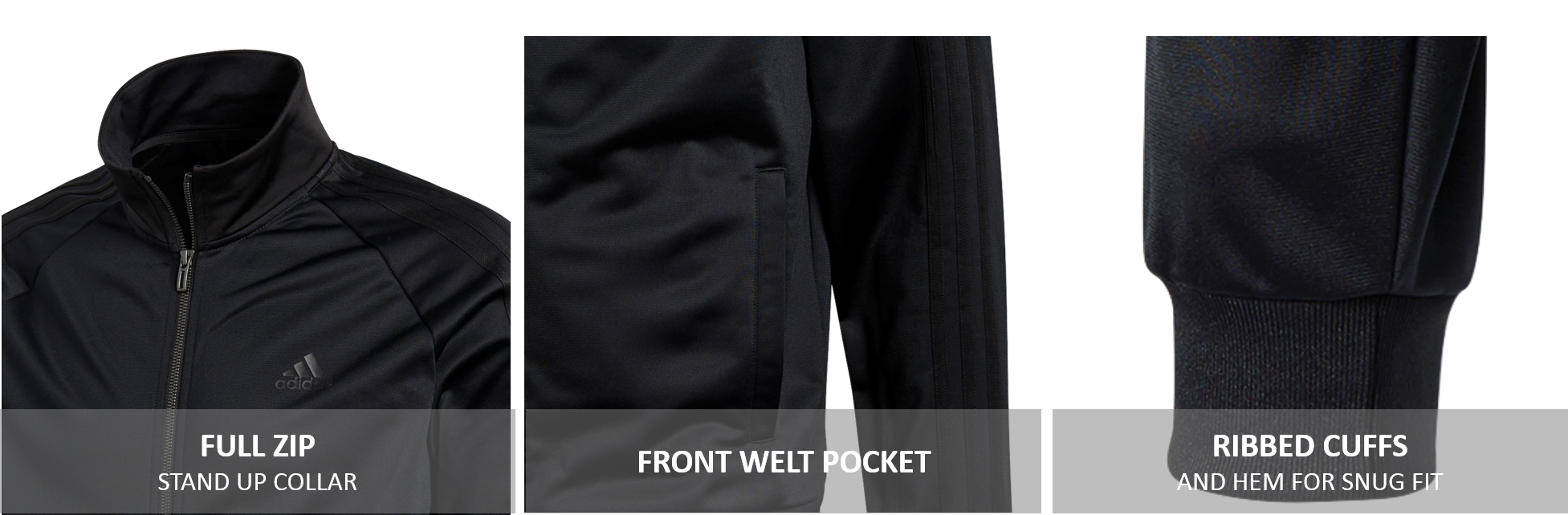 adidas Men's Essentials 3Stripe Tricot Track Jacket