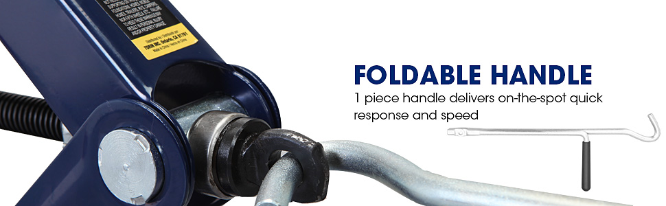 Torin TCE Steel Scissor Lift Jack Car Kit, 1.5 Ton (3,000 lb) Capacity, Blue