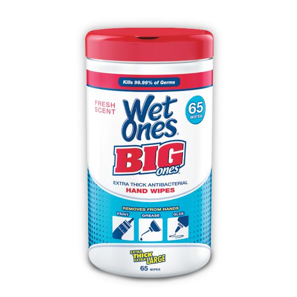 Wet Ones Big Ones Fresh Scent Antibacterial Wipes, 65 Count Health & Personal Care