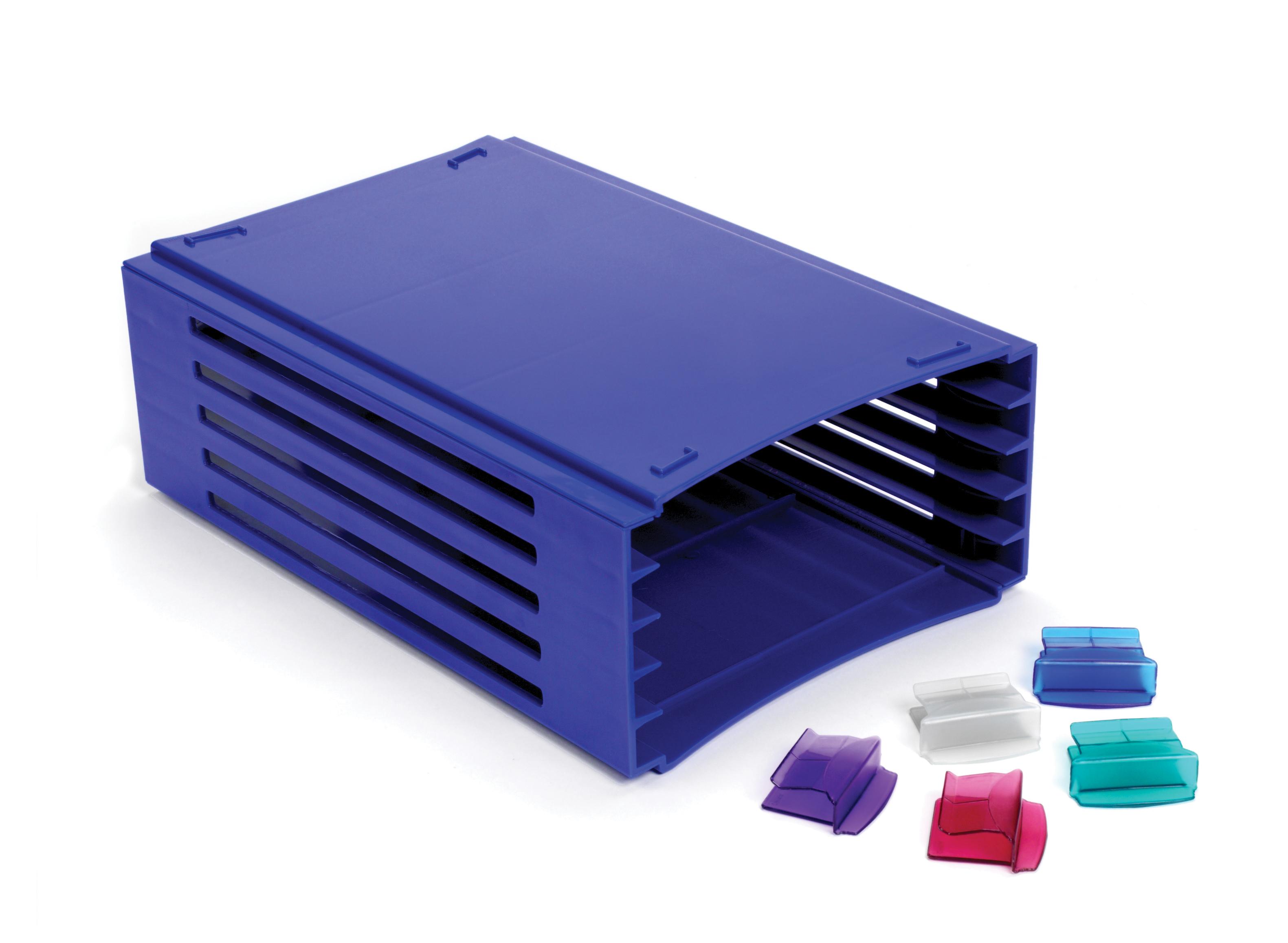 Heathrow Scientific HS99040A ABS Slide Folder Rack, 20 Place, 340mm Height x 226mm Width x 125mm