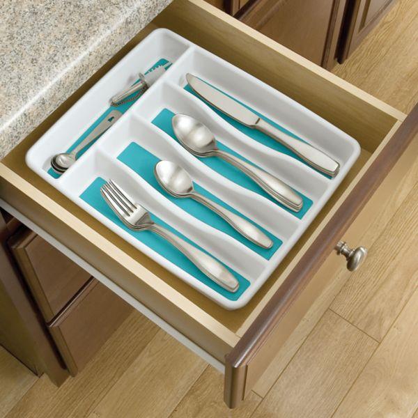 Rubbermaid NoSlip Large Silverware Cutlery Tray Organizer