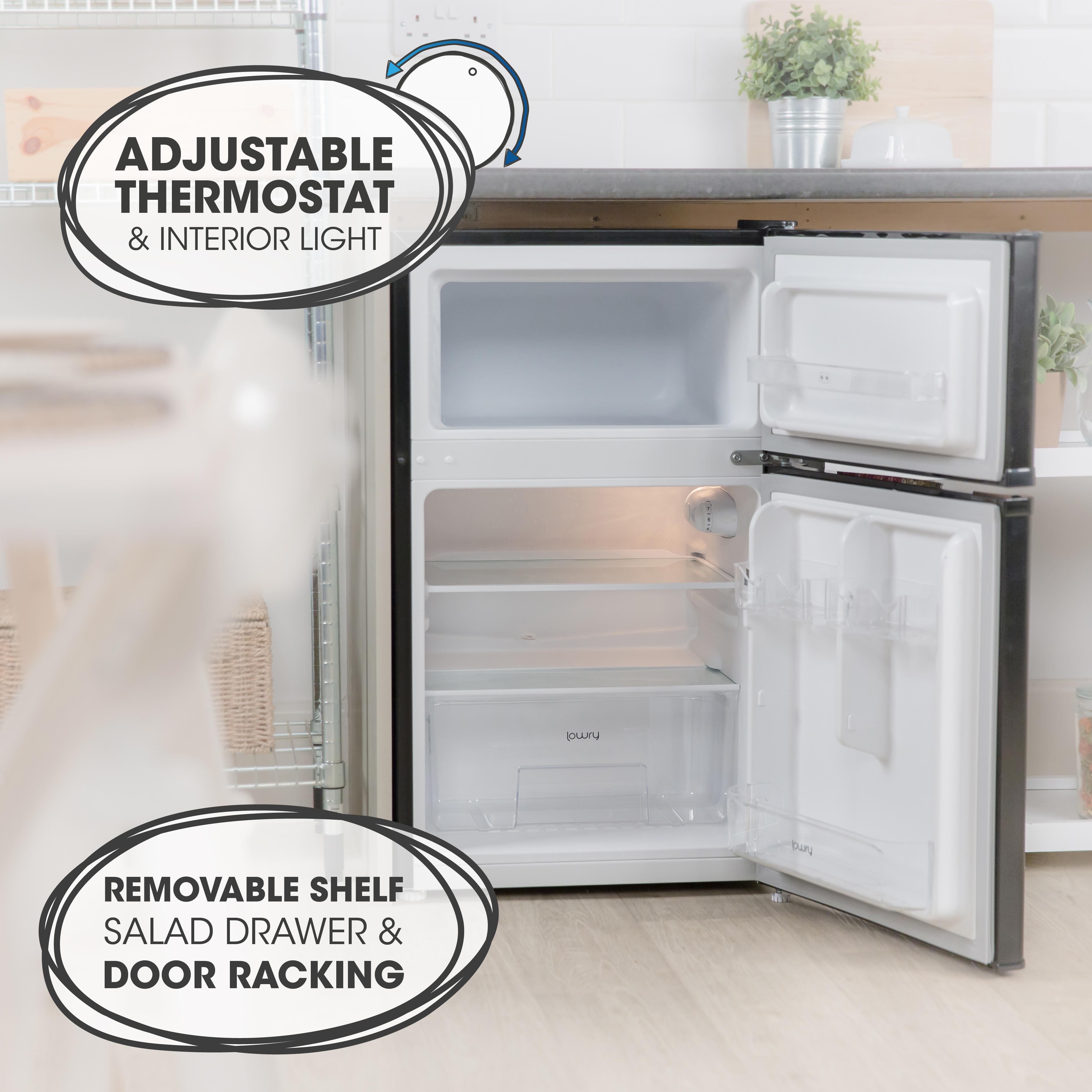 Lowry LUCFF50B Under Counter Fridge Freezer, 90L capacity, 50cm wide