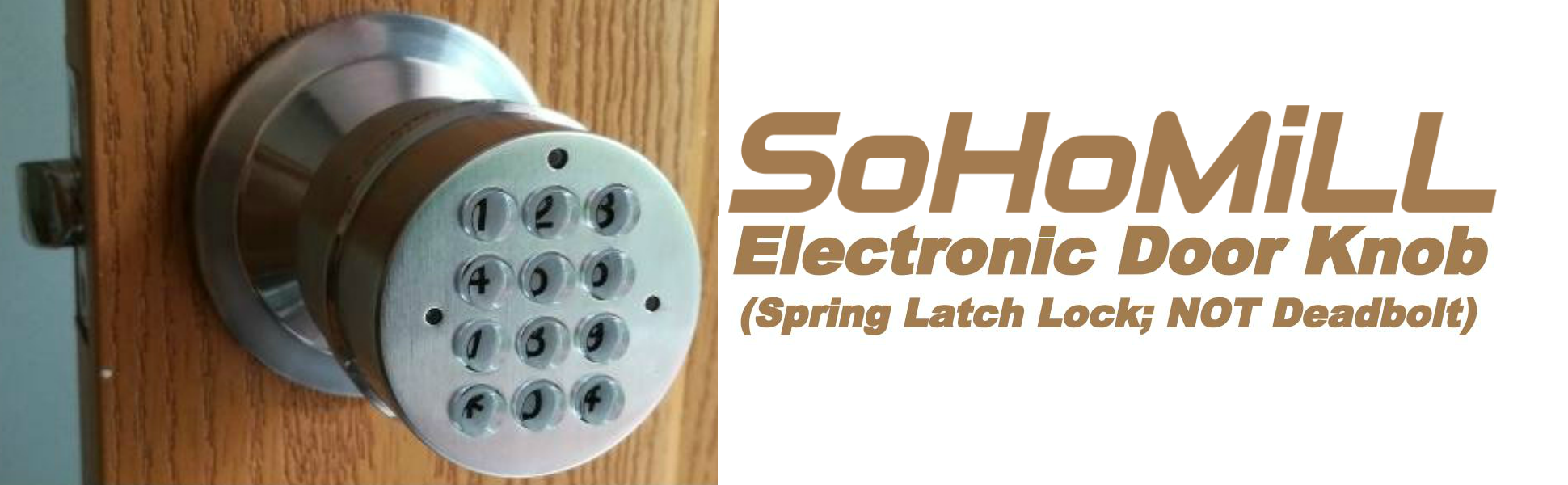 SoHoMiLL Electronic Door Knob - Keypad Security -8