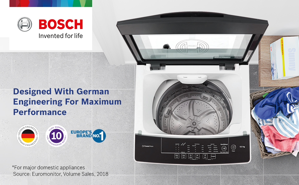 Bosch 6.5 Kg FullyAutomatic Top Loading Washing Machine Appliance