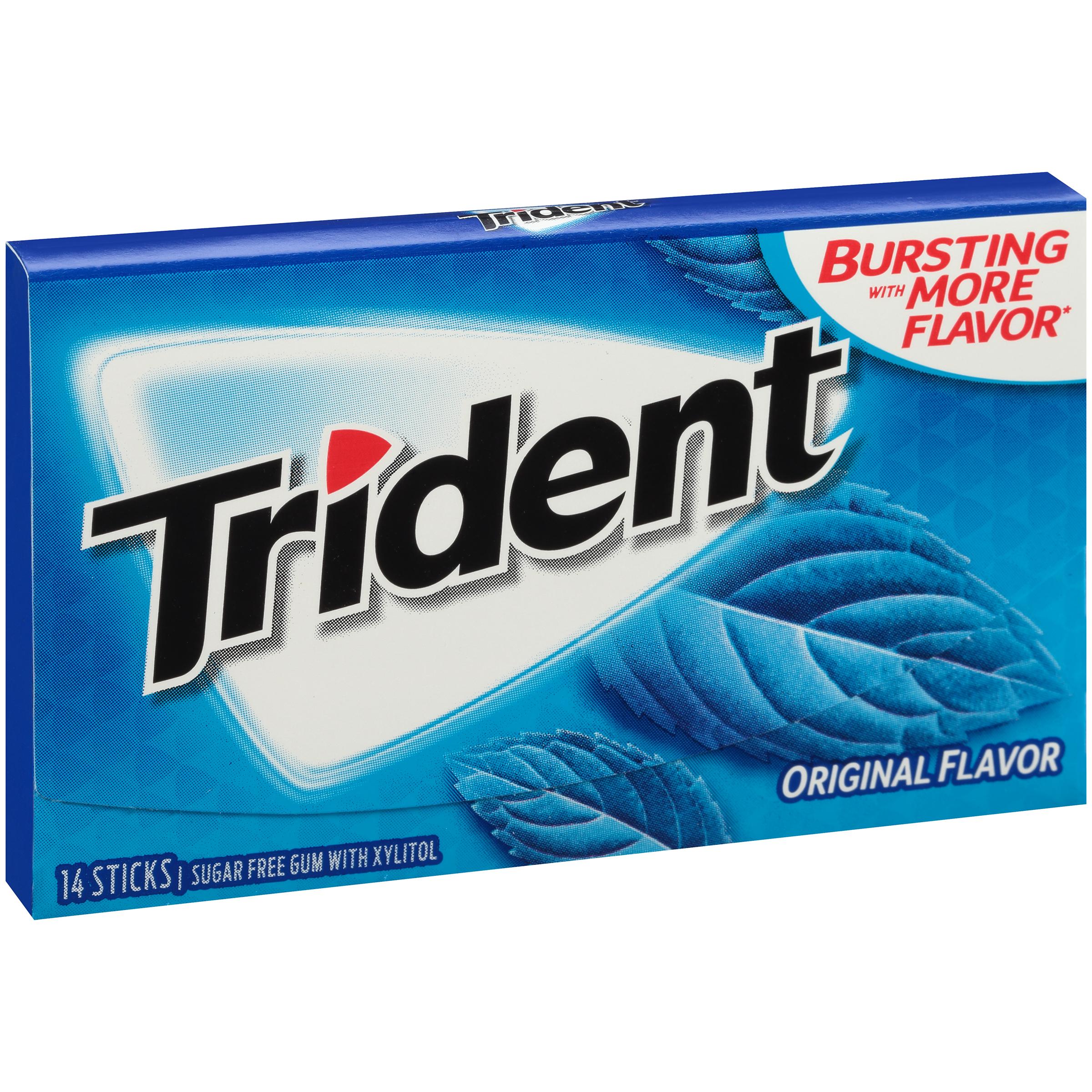 Trident White Sugar Free Gum (Minty Bubble, 16Piece, 9Pack) Amazon