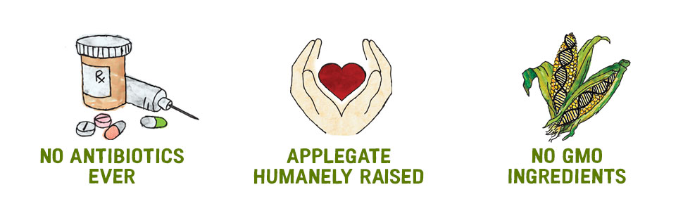 No Antibiotics Humanely Raised No GMO Ingredients No Fillers No Preservatives Organic Natural ABF