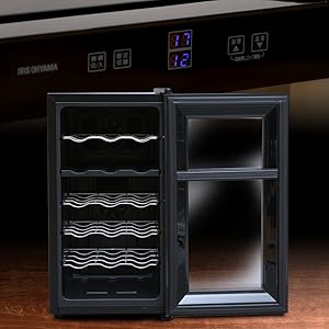 アイリスオーヤマ ワインセラー 18本収納 47L PWC-502P-B Amazon.co.jp: アイリスオーヤマ ワインセラー 18本収納 47L 8