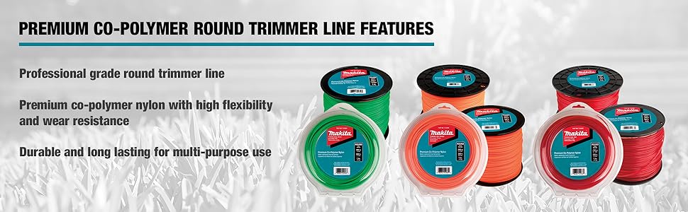 Makita T-03442 Round Trimmer Line, 0.105”, Red, 230, 1 lbs