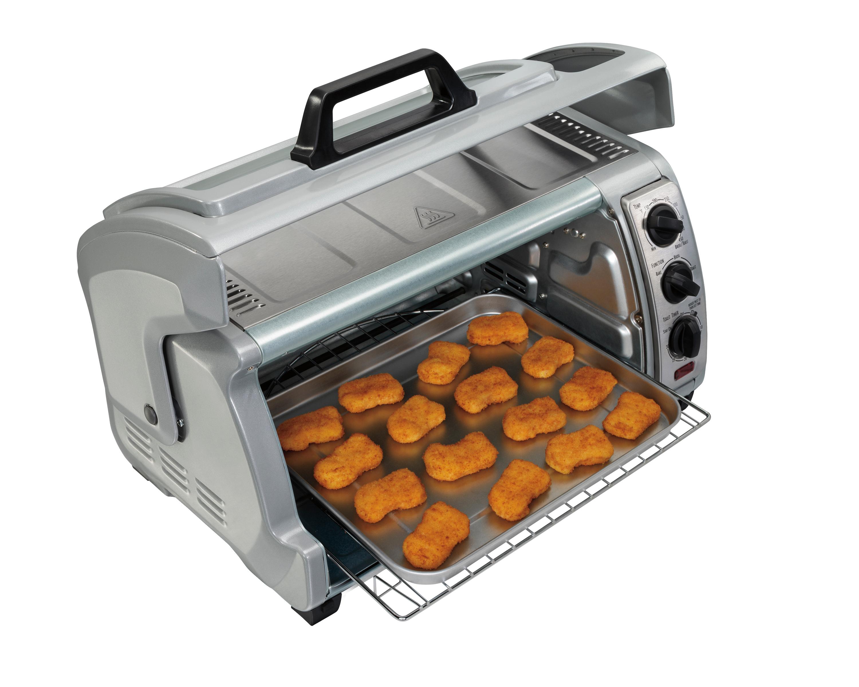 Hamilton Beach Countertop Toaster Oven Easy Reach with RollTop Door, 6