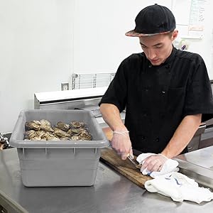 lug food handling stacking tub restaurant kitchen food grade tote meat tub mixing food processing