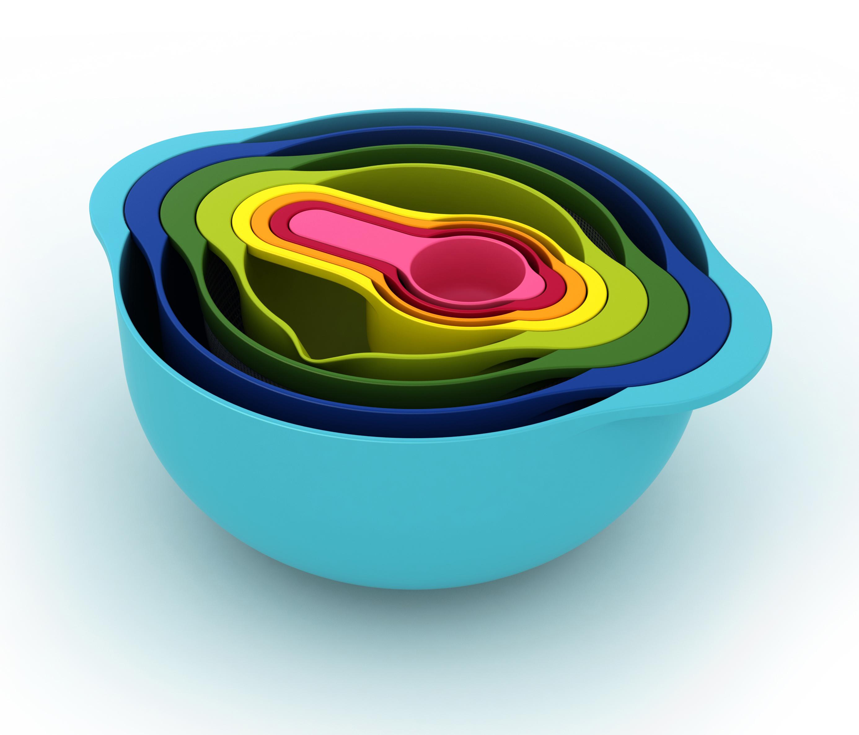 Joseph Joseph 40031 Nest 9 Nesting Bowls Set with Mixing