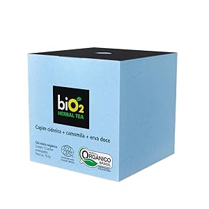 Chá Capim Cidreira, Camomila e Erva Doce Orgânico biO2 Herbal Tea Caixa com 13 Sachês de 19,5g