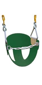 high back half bucket childrens swing
