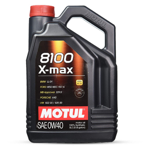 Motul 8100 X-max 0W40 API SN Fully Synthetic Gasoline and Diesel Engine Oil (4000 ml) Motul 8100 X-max 0W40 API SN Fully Synthetic Gasoline and Diesel Engine Oil (4000 ml)