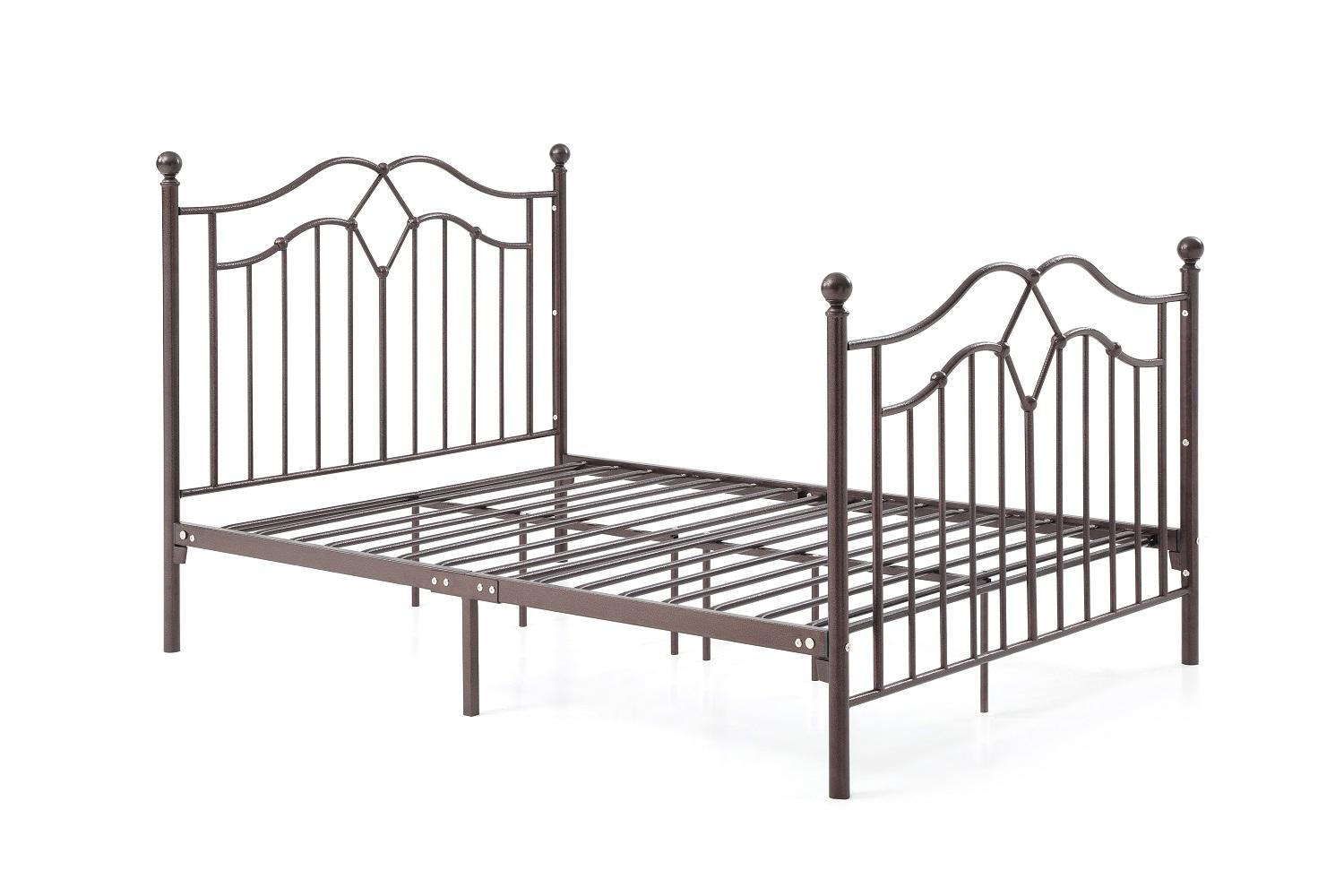 Hodedah Complete Metal QueenSize Bed with Headboard