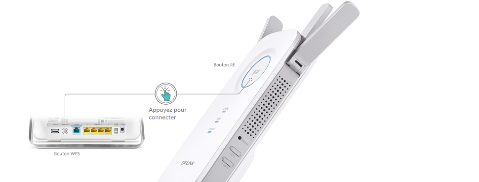 Tp Link Répéteur Wi Fi Bi Bande Ac1750 Re450