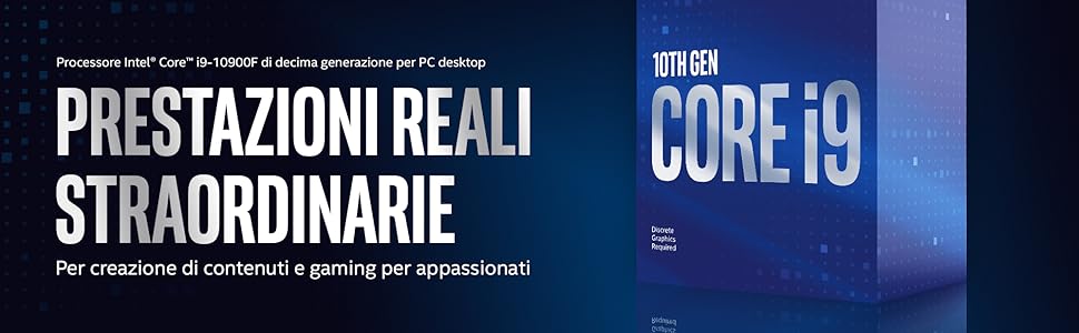 Processore intel core i9-10900F di decima generazione per pc desktop box caja