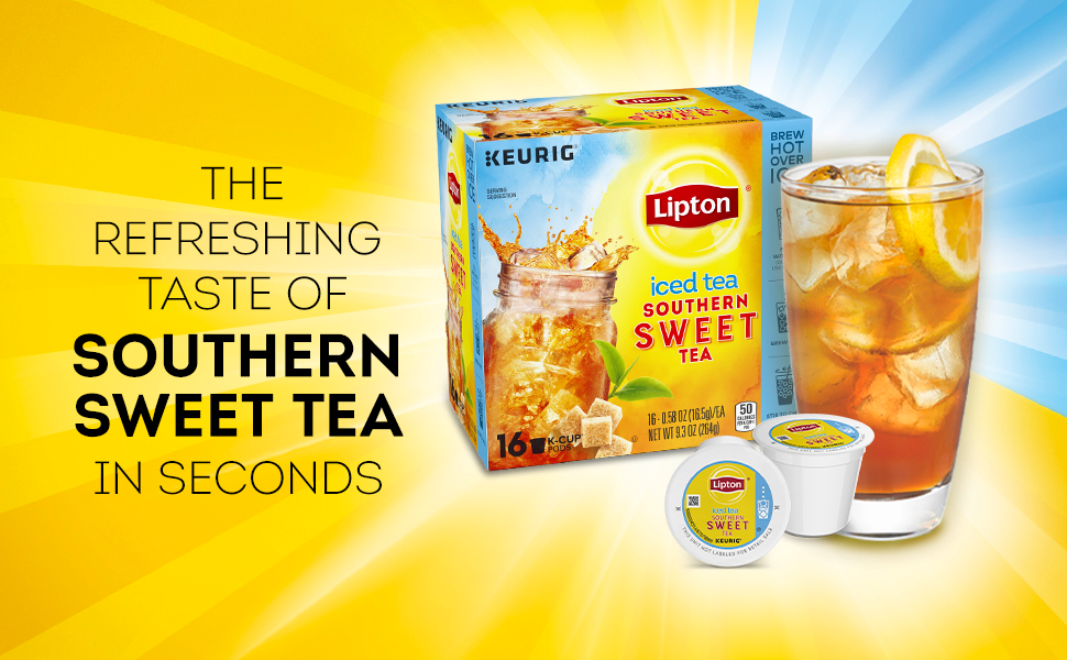 Lipton Iced Tea KCup Sweet Tea 16 ct (Pack of 4