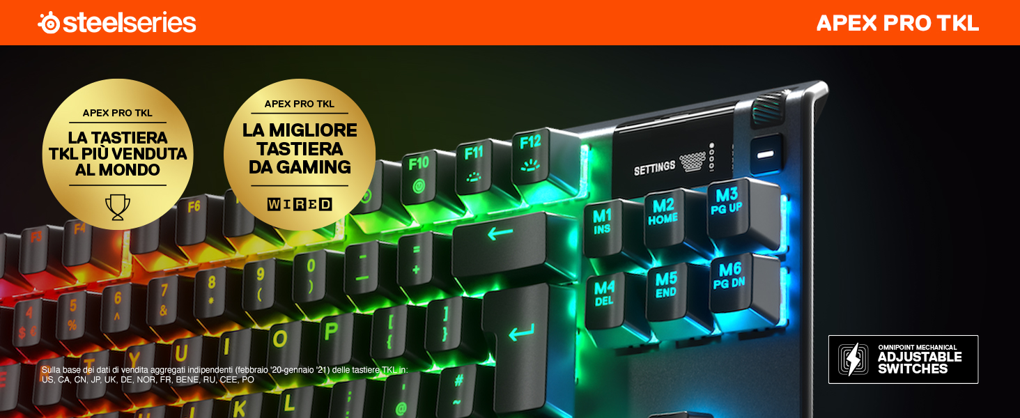 Steelseries Apex Pro Tkl Tastiera Meccanica Da Gaming Compatto Switch Meccanici Con Attivazione Regolabile Display Oled Layout Qwerty Americano Amazon It Informatica Steelseries Apex Pro Tkl Tastiera Meccanica Da Gaming Compatto Switch Meccanici Con Attivazione Regolabile Display Oled Layout Qwerty Americano Amazon It Informatica