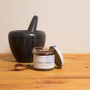 Steenbergs Sumac is salt free and in a glass jar - recycle or reuse the jar and lid.