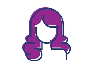 Illustration of a woman with long bouncy hair.