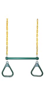 trapeze swing childrens backyard playground