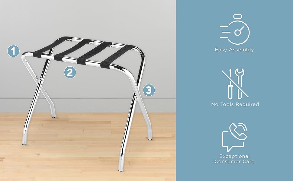 Whitmor 6060430 Chrome Luggage Rack Amazon.ca Home