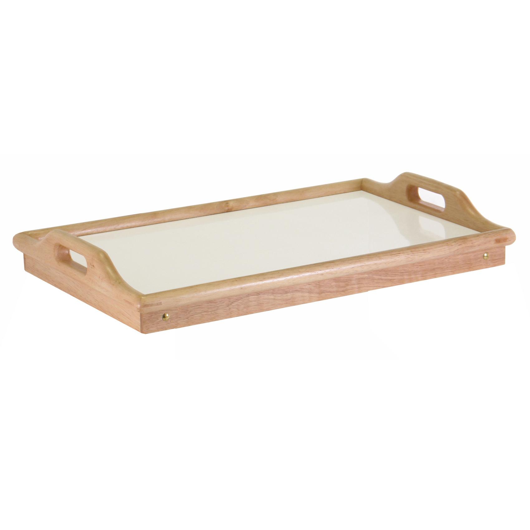 Winsome Wood Breakfast Bed Tray with Handle Foldable Legs