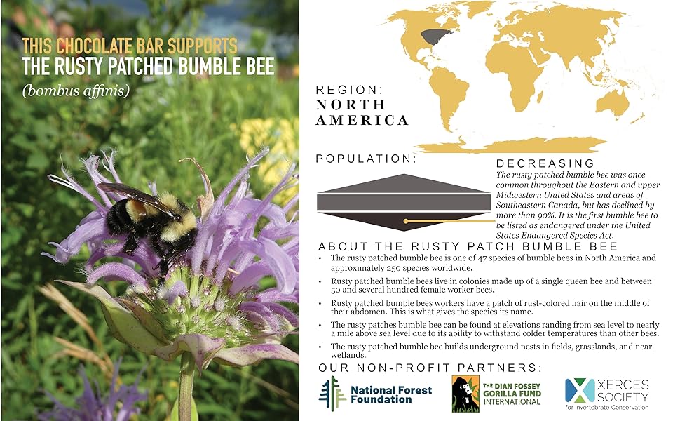 Endangered Species Chocolate Oat Milk Sea Salt Almonds Dark Cocoa Vegan Gluten Free Candy Bar Kosher