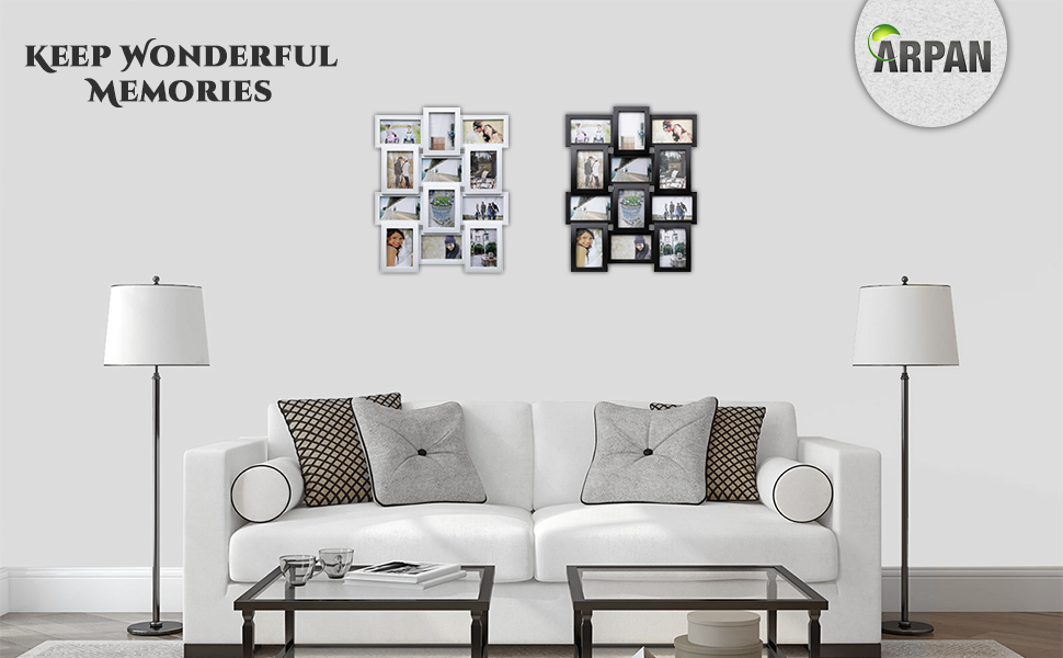 ARPAN Picture Photo Frame Aperture Wooden Photograph Frame Picture Frame Standing or Wall Mounted