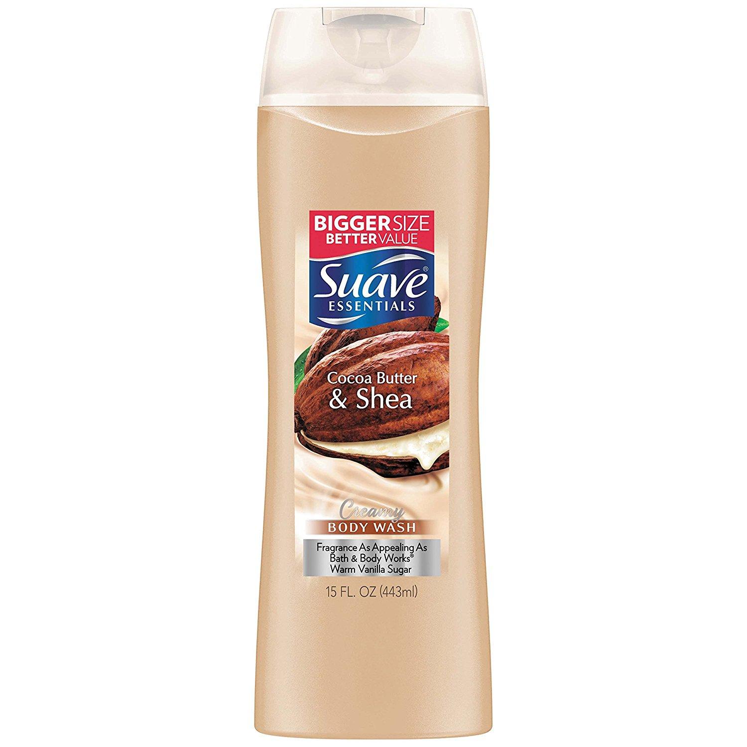 Suave Essentials Body Wash, Creamy Cocoa Butter and Shea